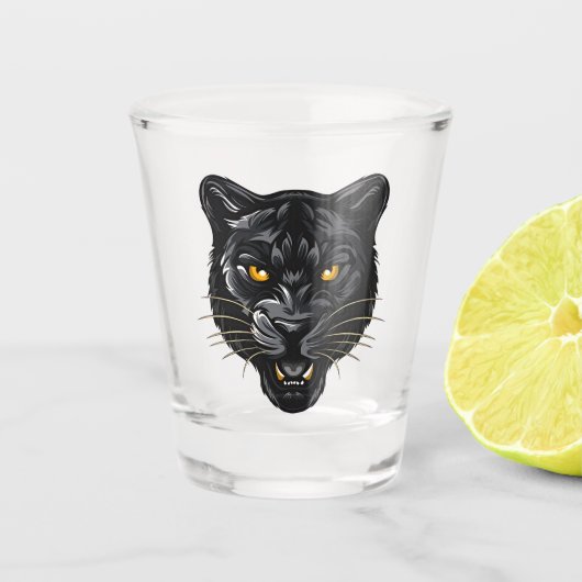 Zwarte Panter Shot Glas (Voorkant)