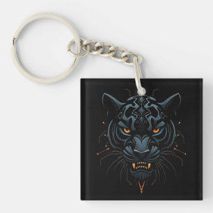 Zwarte panter sleutelhanger