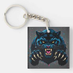 Zwarte panter sleutelhanger