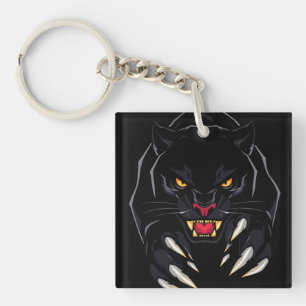 Zwarte panter sleutelhanger