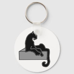 zwarte panter sleutelhanger
