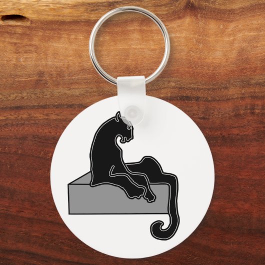 zwarte panter sleutelhanger (Voorkant)