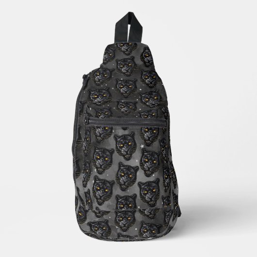 Zwarte Panter Sling Bag (Voorkant)