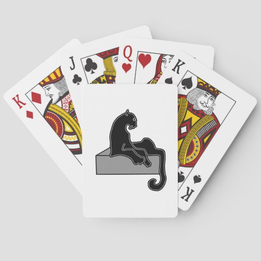 zwarte panter speelkaarten (Achterkant)