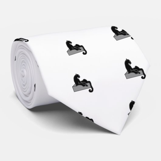 zwarte panter stropdas (Opgerold)