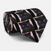 Zwarte panter stropdas (Opgerold)