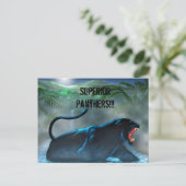 zwarte panter, superieure panters!!! briefkaart (Staand voorkant)