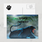 zwarte panter, superieure panters!!! briefkaart (Voorkant / Achterkant)