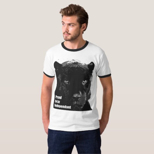 Zwarte panter t-shirt (Voorkant volledig)