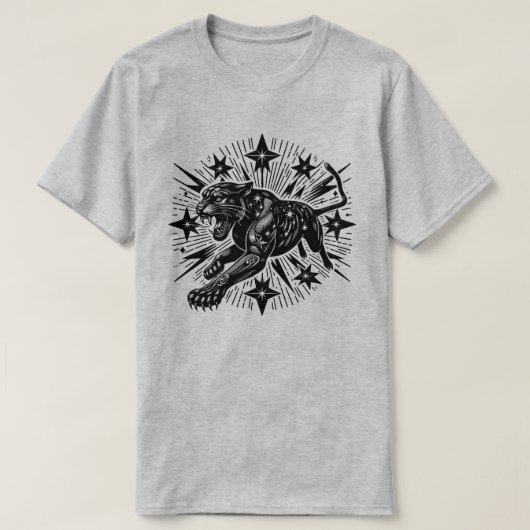 Zwarte panter t-shirt (Design voorkant)