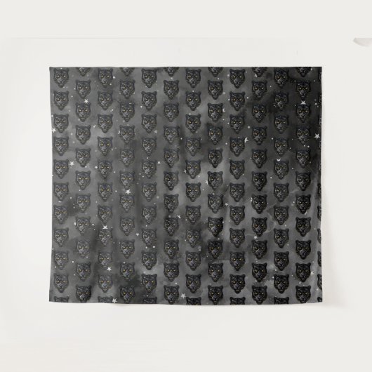 Zwarte Panter Tapijt Wandkleed (Voorkant (horizontaal))