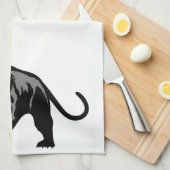 Zwarte panter theedoek (Quarter Fold)