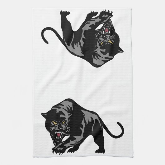 Zwarte panter theedoek (Verticaal)