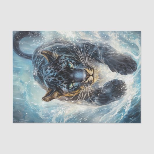 Zwarte panter tissuepapier (Voorkant)