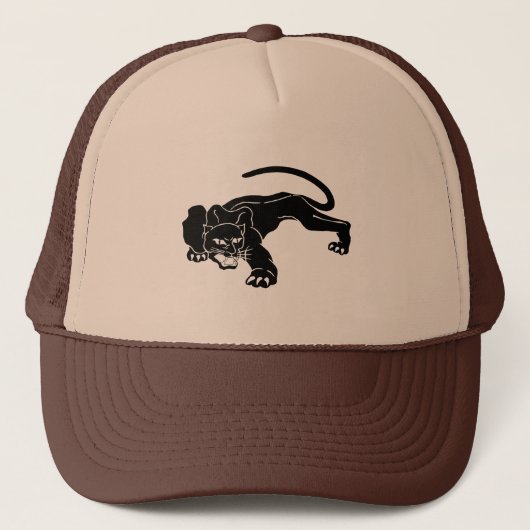 Zwarte panter trucker pet (Voorkant)