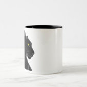 zwarte panter tweekleurige koffiemok (Center)