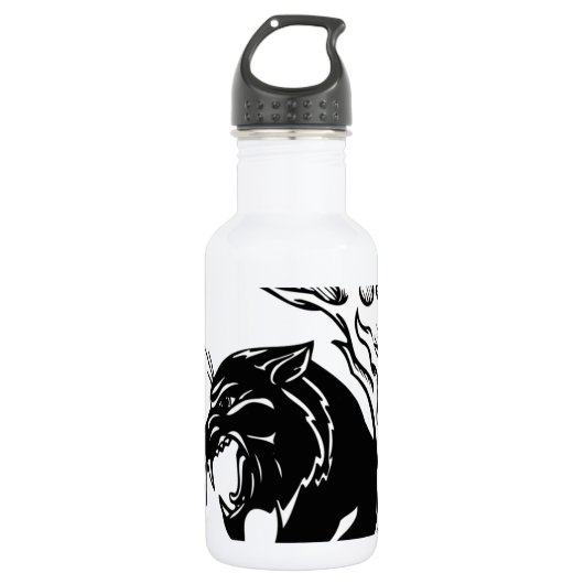 Zwarte panter waterfles (Voorkant)