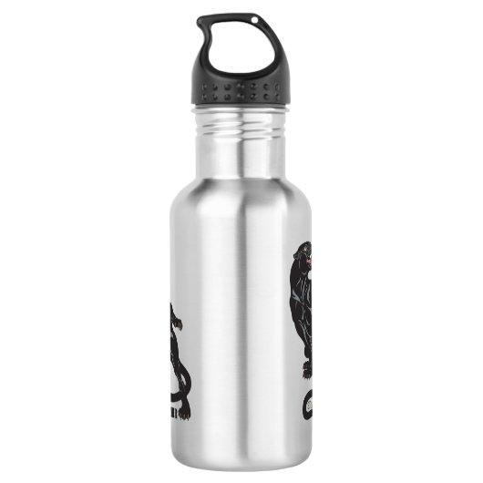 zwarte panter waterfles (Achterkant)