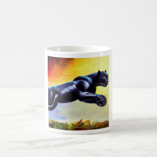 Zwarte panther (6) Wilde kat Koffiemok