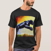 Zwarte panther (6) Wilde kat T-shirt (Voorkant)