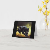 Zwarte Panther (9) Wilde kat Kaart (Gele Bloem)