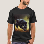 Zwarte Panther (9) Wilde kat T-shirt (Voorkant)
