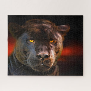 Zwarte Panther Big Cats. Legpuzzel