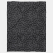 Zwarte Panther Faux Fur Fleece Blanket (Voorkant)