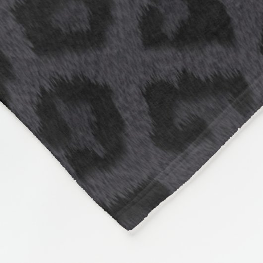 Zwarte Panther Faux Fur Fleece Blanket (Hoek)
