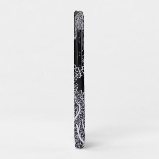 Zwarte panther in het oerwoud - potloodtekening Case-Mate iPhone case (Achterkant/links)