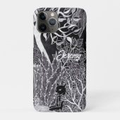 Zwarte panther in het oerwoud - potloodtekening Case-Mate iPhone case (Achterkant)