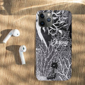 Zwarte panther in het oerwoud - potloodtekening Case-Mate iPhone case