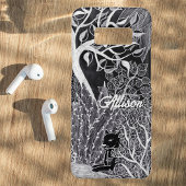 Zwarte panther in het oerwoud - potloodtekening Case-Mate iPhone case