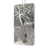 Zwarte panther in het oerwoud - potloodtekening luchtverfrisser (Links)