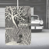 Zwarte panther in het oerwoud - potloodtekening luchtverfrisser