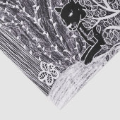 Zwarte panther in het oerwoud - potloodtekening tissuepapier (Detail)