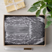 Zwarte panther in het oerwoud - potloodtekening tissuepapier (Geschenk)