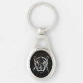 ZWARTE PANTHER KETTING SLEUTELHANGER (Voorkant)