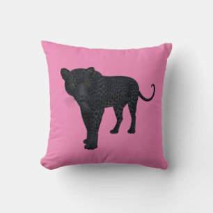ZWARTE PANTHER PINK PILLOW KUSSEN