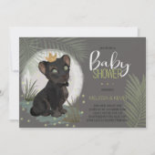 Zwarte Panther Prince Baby shower Uitnodiging (Voorkant)