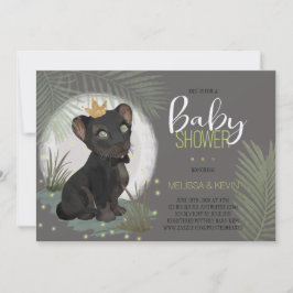 Zwarte Panther Prince Baby shower Uitnodiging