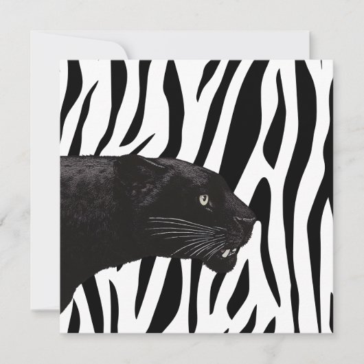 Zwarte panther van Toshi Yoshida Kaart (Voorkant)