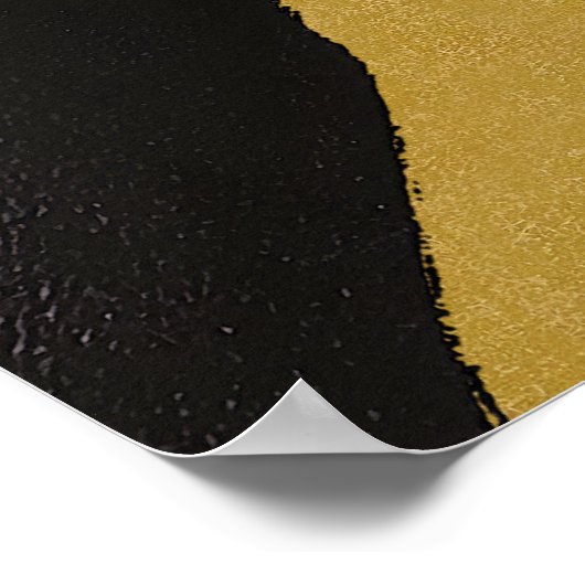 Zwarte panther van Toshi Yoshida Poster (Hoek)