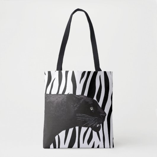 Zwarte panther van Toshi Yoshida Tote Bag (Voorkant)