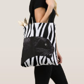Zwarte panther van Toshi Yoshida Tote Bag (Dichtbij)