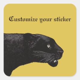 Zwarte panther van Toshi Yoshida Vierkante Sticker