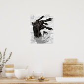 Zwarte pantherafdrukken poster (Keuken)