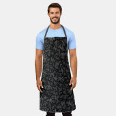 Zwarte pantherafdrukken schort (Gedragen)