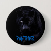 Zwarte PantherButton Ronde Button 7,6 Cm (Voorkant)