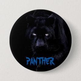 Zwarte PantherButton Ronde Button 7,6 Cm